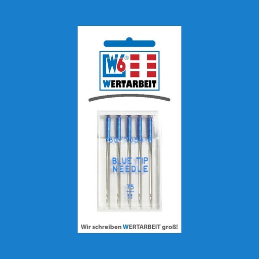 [W-N-BLUETIP] W6 Nähmaschinennadel Blue-Tip 75 (5 Nadeln)