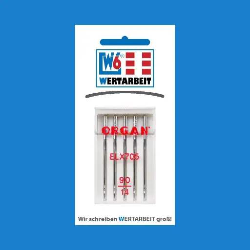 [W-N-656-ELX705-90] W6 Nähmaschinennadel ELX705 90 für N 656D / 707D Freiarm (5 Nadeln)