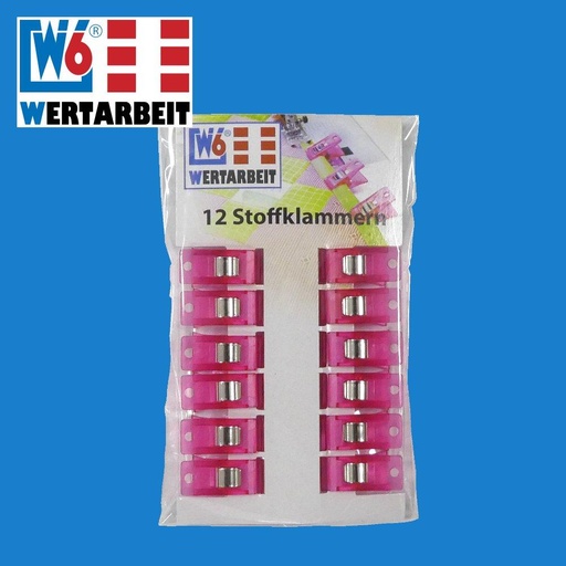 [W-Z-KLAMMER-12] W6 Stoffklammern 12 Stück