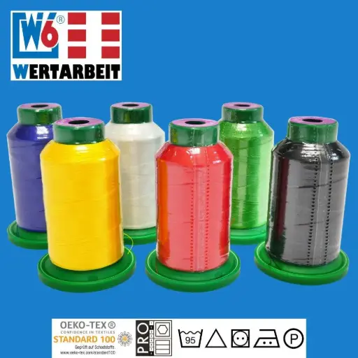 [W-G-6STUECK] W6 Farbset Näh- und Stickgarn (6 x 1.000 m)